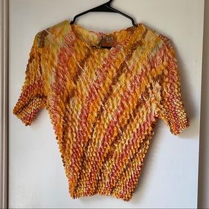 Vintage 90s Orange Popcorn T-shirt Top